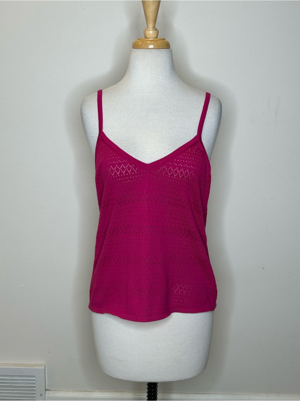 La Maille Sezane Rue Saint Fiacre Knit Tank Size S Magenta Fushia